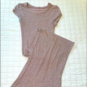 MONROE sheer short sleeve maxi dress